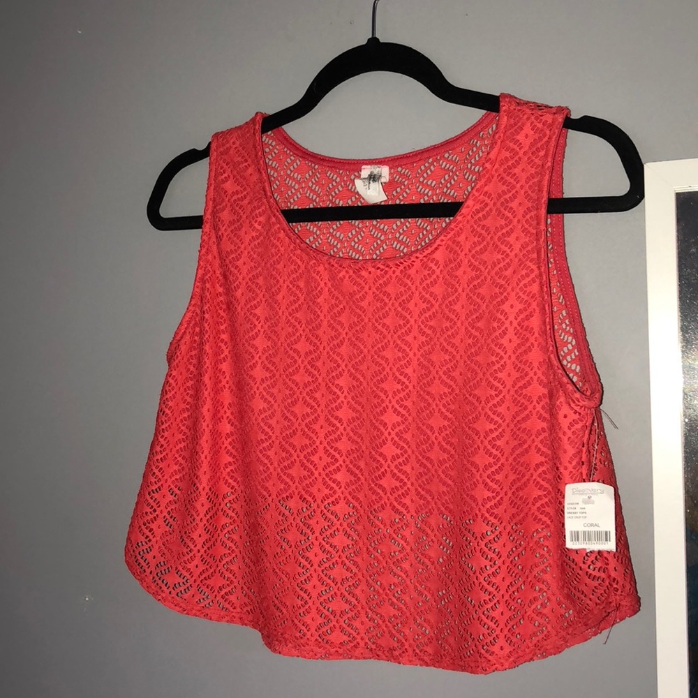 Coral crop top